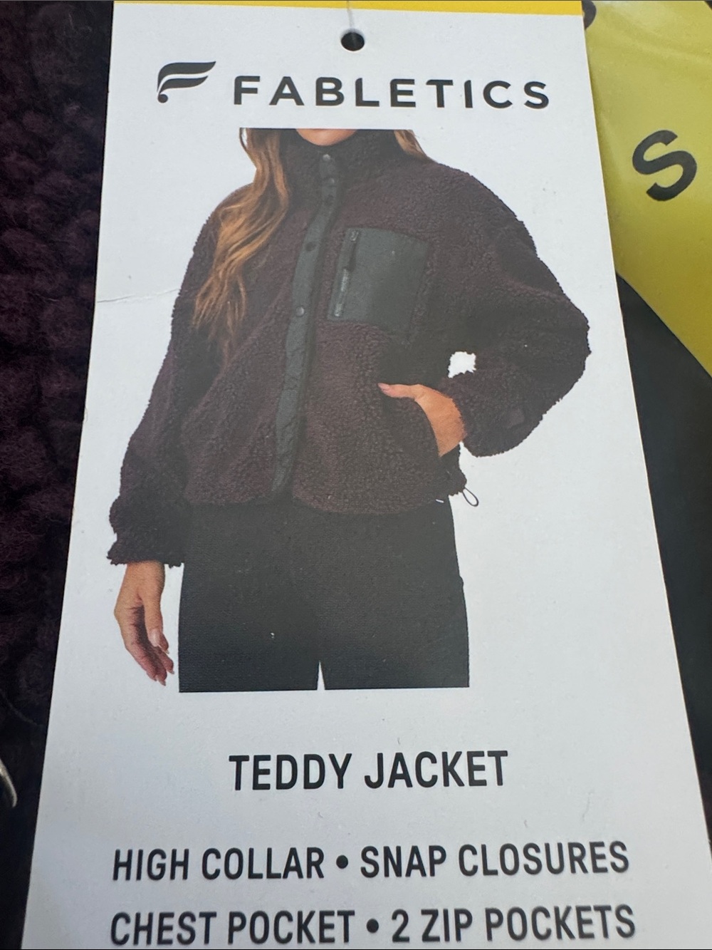 Fabletics Teddy Jacket in Deep Brown